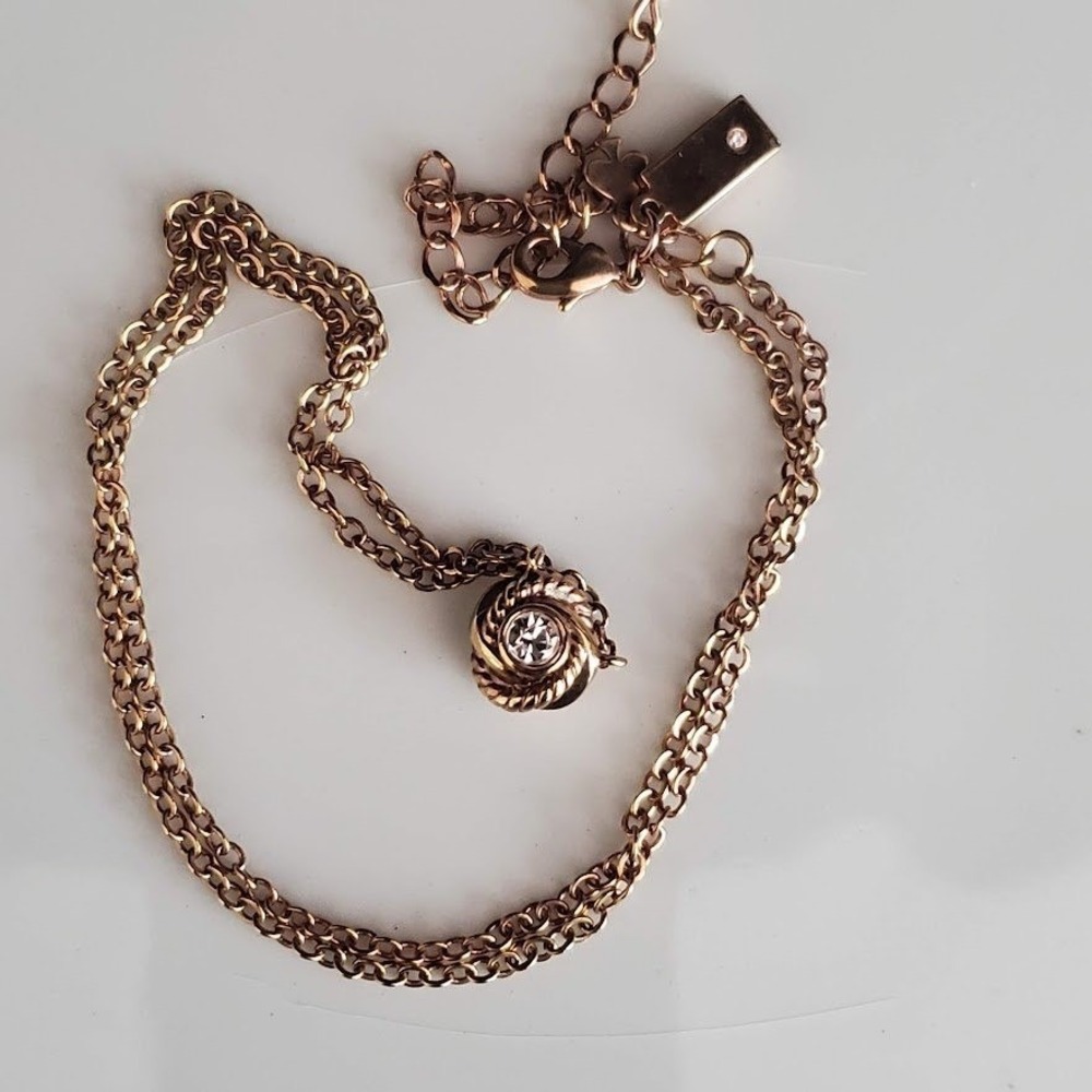 Kate Spade New York Infinity & Beyond Rose‎ Gold Plate Crystal Pendant Necklace